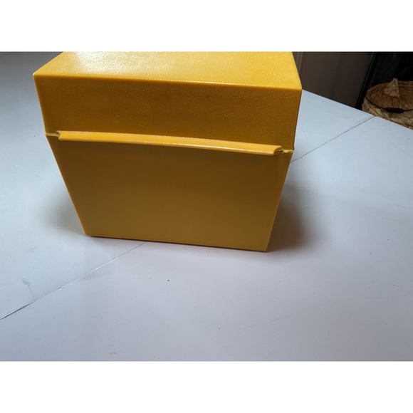 Vintage Kitchen Tested Recipes Recipe Box Card‎ Holder Divider Tabs Yellow - Picture 4 of 8